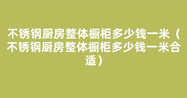 不锈钢厨房整体橱柜多少钱一米（不锈钢厨房整体橱柜多少钱一米合适）