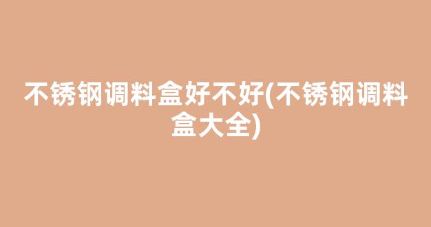 不锈钢调料盒好不好(不锈钢调料盒大全)