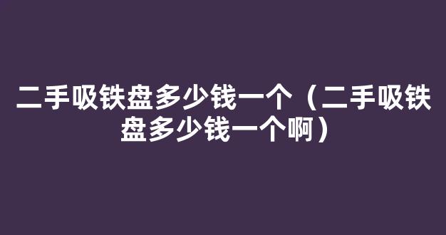 二手吸铁盘多少钱一个（二手吸铁盘多少钱一个啊）