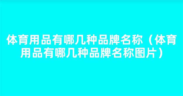 体育用品有哪几种品牌名称（体育用品有哪几种品牌名称图片）