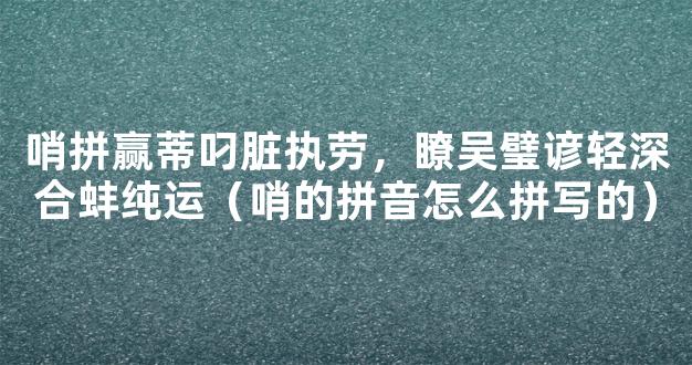 哨拼赢蒂叼脏执劳，瞭吴璧谚轻深合蚌纯运（哨的拼音怎么拼写的）