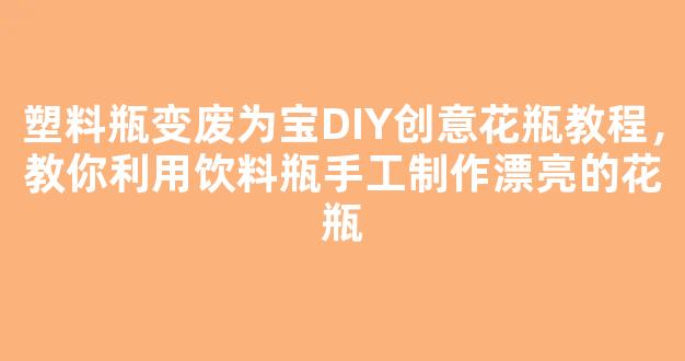 塑料瓶变废为宝DIY创意花瓶教程，教你利用饮料瓶手工制作漂亮的花瓶