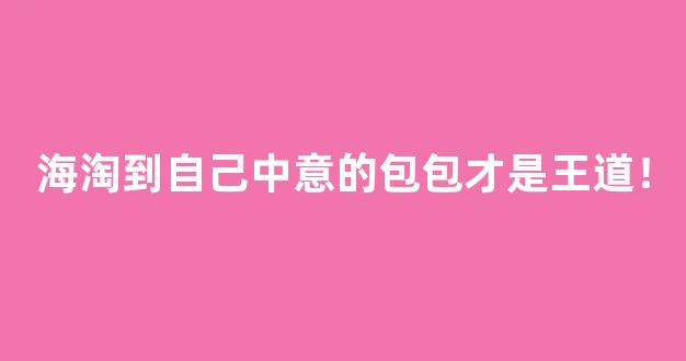 海淘到自己中意的包包才是王道！