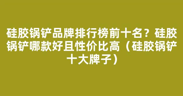 硅胶锅铲品牌排行榜前十名？硅胶锅铲哪款好且性价比高（硅胶锅铲十大牌子）