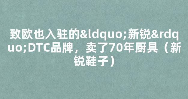 致欧也入驻的“新锐”DTC品牌，卖了70年厨具（新锐鞋子）