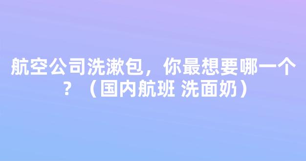 航空公司洗漱包，你最想要哪一个？（国内航班 洗面奶）