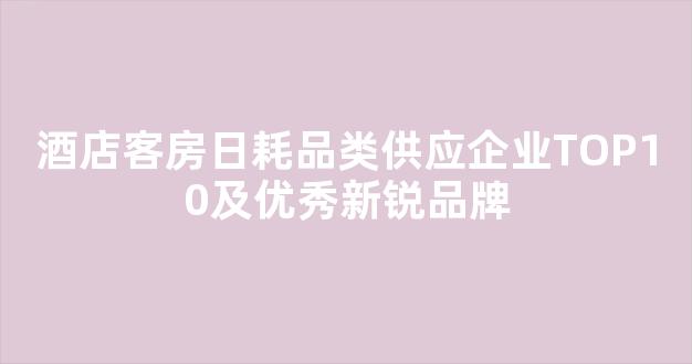 酒店客房日耗品类供应企业TOP10及优秀新锐品牌