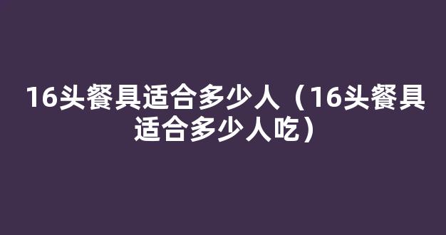 16头餐具适合多少人（16头餐具适合多少人吃）