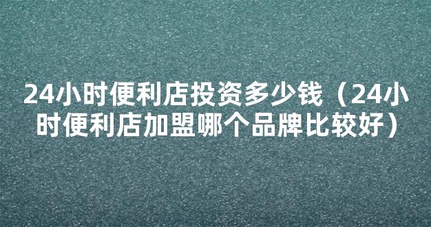 24小时便利店投资多少钱（24小时便利店加盟哪个品牌比较好）