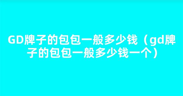 GD牌子的包包一般多少钱（gd牌子的包包一般多少钱一个）