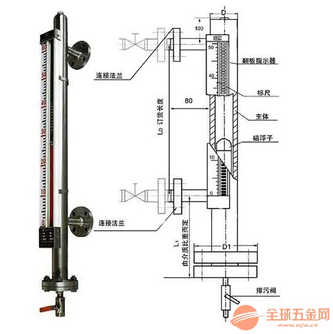 uhz系列磁翻板液位计接线